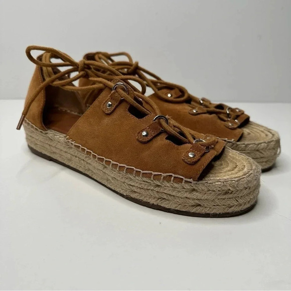 Marc Fisher Women’s Vally Lace-Up Platform Espadrille Sandals Size 9 - Picture 2 of 10